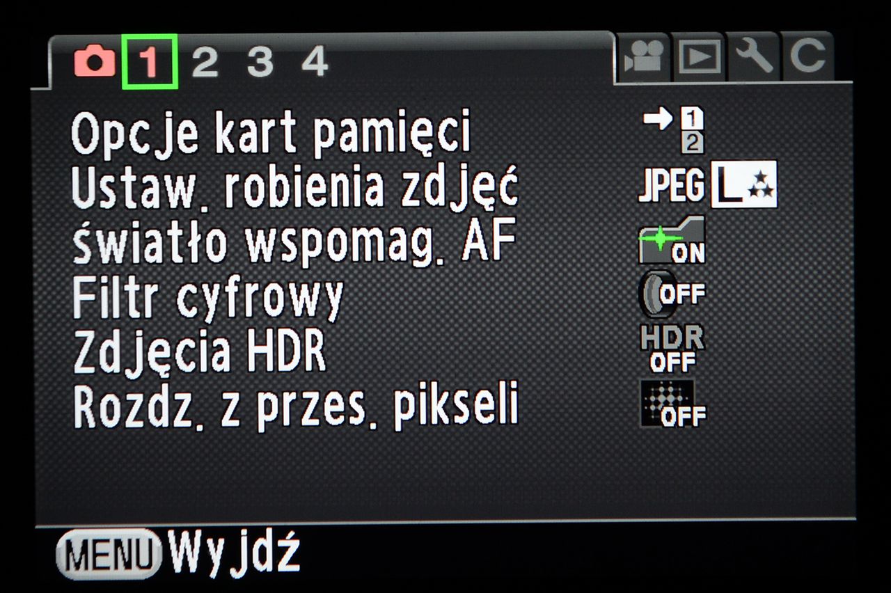 Menu główne