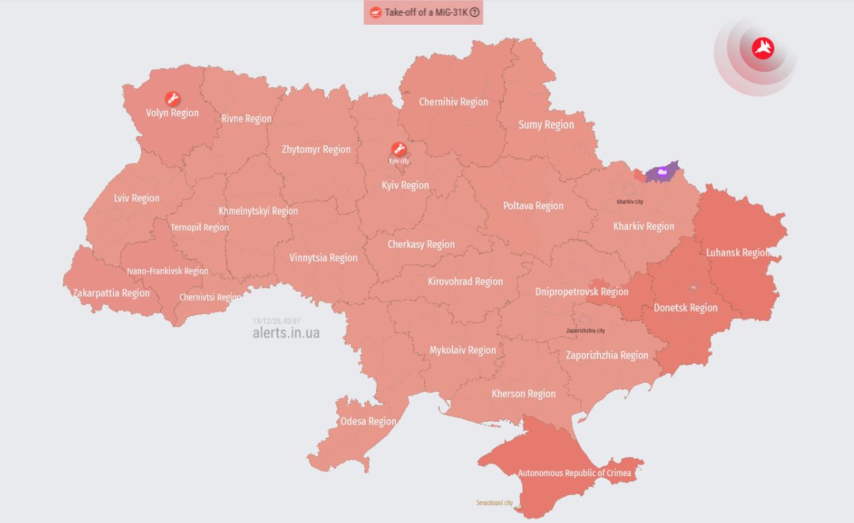 Alarmy w całej Ukrainie. Rosjanie poderwali myśliwce