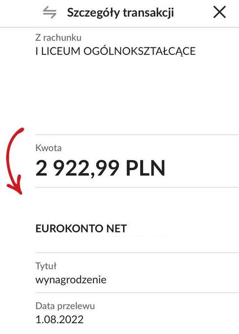 Wynagrodzenie po potrąceniu pożyczki zakładowej (wyjściowa kwota to 3600 zł)