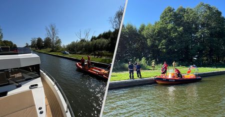 Zatopiony samochód w kanale. W środku prawdopodobnie ciało