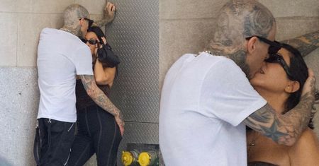 Kourtney Kardashian i Travis Barker NAMIĘTNIE OBŚCISKUJĄ SIĘ na tyłach centrum handlowego (ZDJĘCIA)