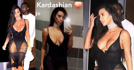 Kim Kardashian w przezroczystej sukience, z obrożą na szyi... (ZDJĘCIA)