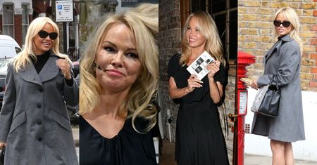Poważna Pamela Anderson na promocji książki o prawach kobiet (ZDJĘCIA)