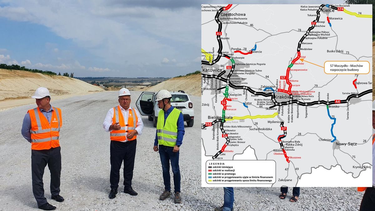 Rusza budowa S7 Moczydło - Miechów. "Jedna z najważniejszych tras"