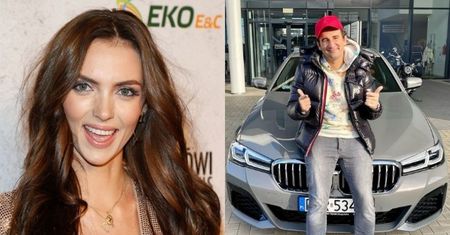 Zalotna Marcela Leszczak zaczepia Miśka Koterskiego pozującego z nowiutkim autem: "PRZEWIEZIESZ?"