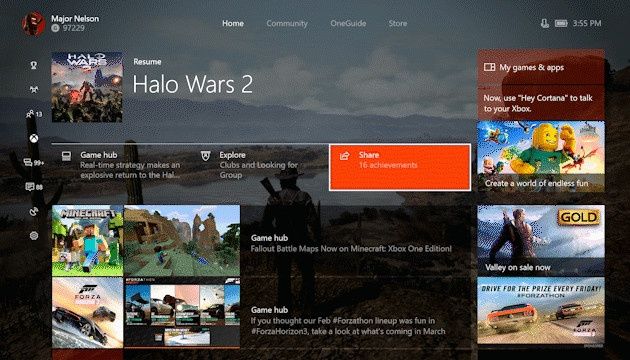 Xbox One aktualizacja