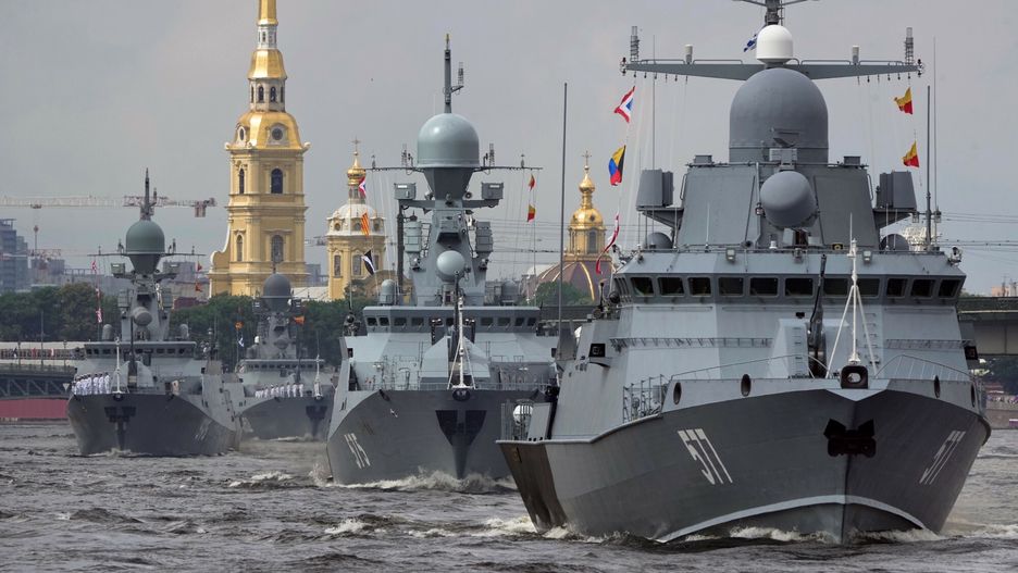 Temporary
Warships sail along the Neva River during a naval parade rehearsal in St. Petersburg, Russia, Sunday, July 21, 2024. The celebration of Navy Day in Russia is traditionally marked on the last Sunday of July and will be celebrated on July 28 this year. (AP Photo/Dmitri Lovetsky)
Dmitri Lovetsky