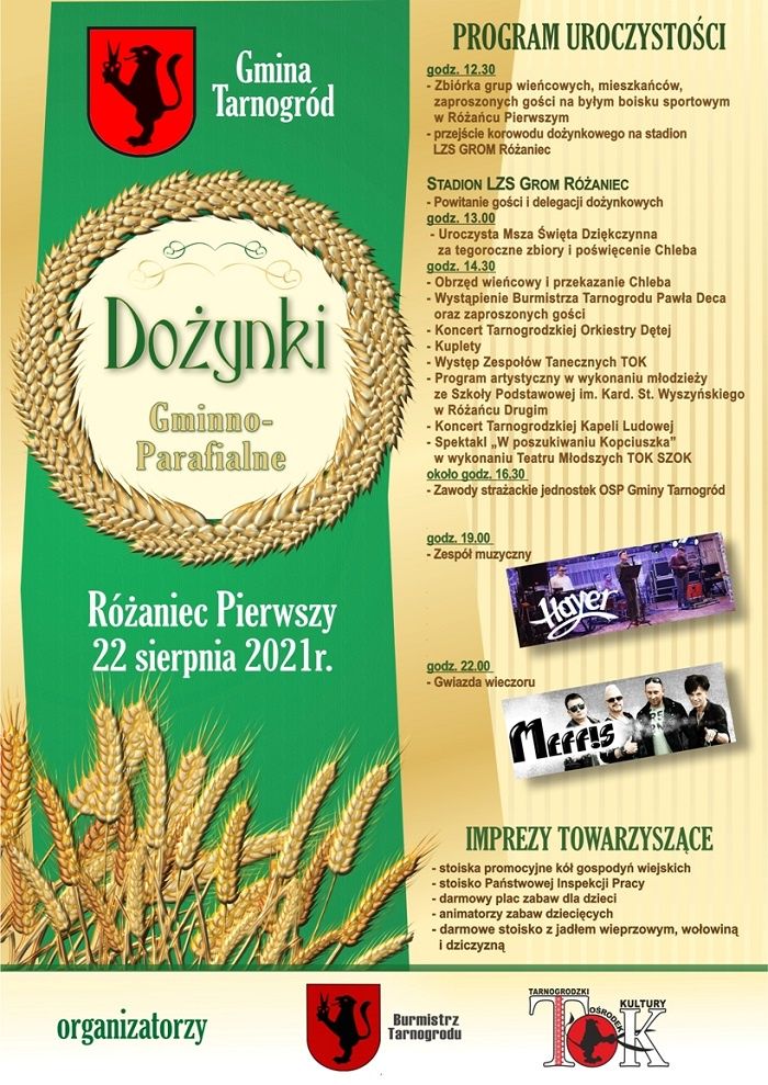 Dożynki Gminno-Parafialne Tarnogród 2021 w Różańcu Pierwszym