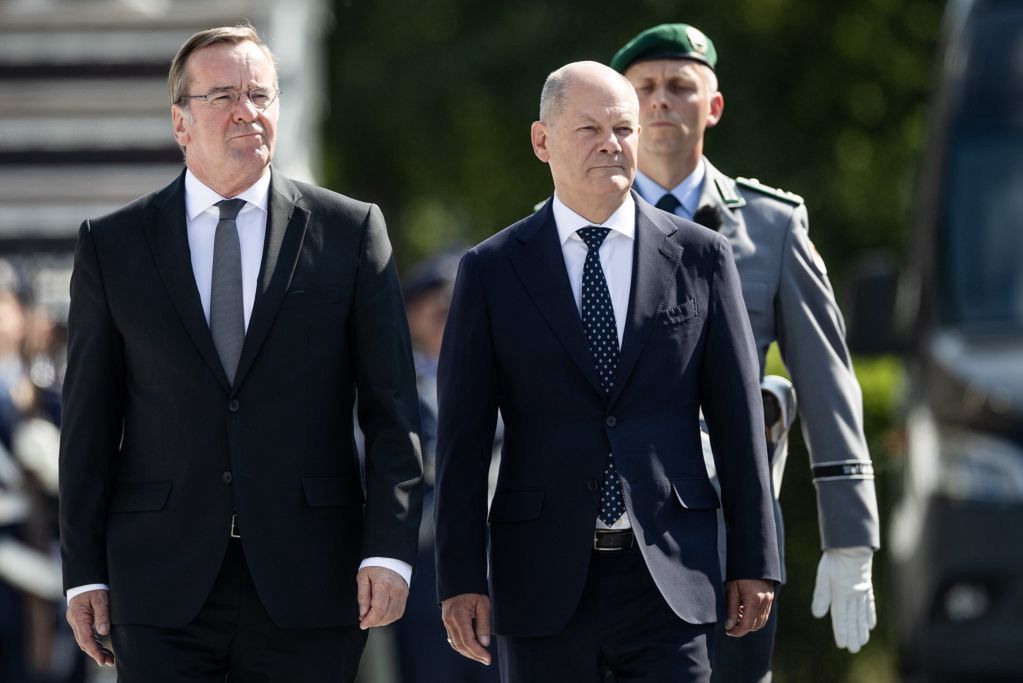 German Defense Minister Boris Pistorius and Chancellor Olaf Scholz