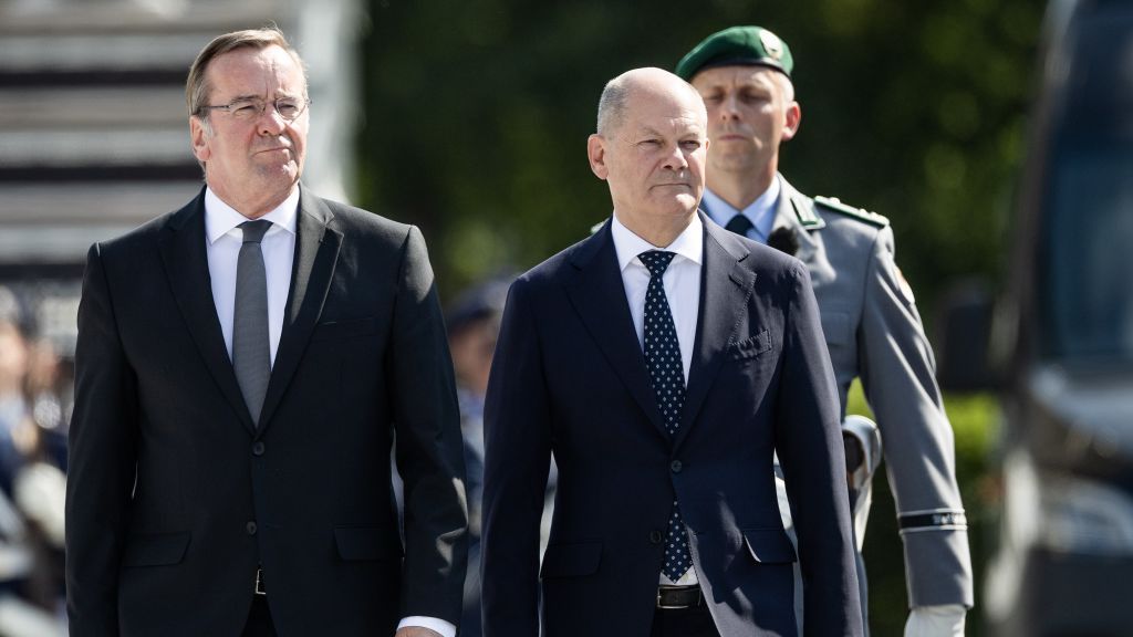 New Bundeswehr Recruits Take Pledge Of Service
BERLIN, GERMANY - JULY 20: German Chancellor Olaf Scholz (C) and German Defence Minister Boris Pistorius (L) attend a ceremony for new recruits of the Bundeswehr, Germany's armed forces, who were taking their pledge of service at a ceremony at the Defence Ministry on July 20, 2024 in Berlin, Germany. The ceremony is coinciding with the 80th anniversary of the attempt by Claus von Stauffenberg to assassinate Adolf Hitler in 1944, a day that in modern Germany is commemorated as the day of German resistance against the Nazis. The Bundeswehr is seeking to raise its induction of new recruits as part of a broad effort to increase its capabilities. The initiative was sparked by Russia's invasion of Ukraine in 2022. (Photo by Carsten Koall/Getty Images)
Carsten Koall
