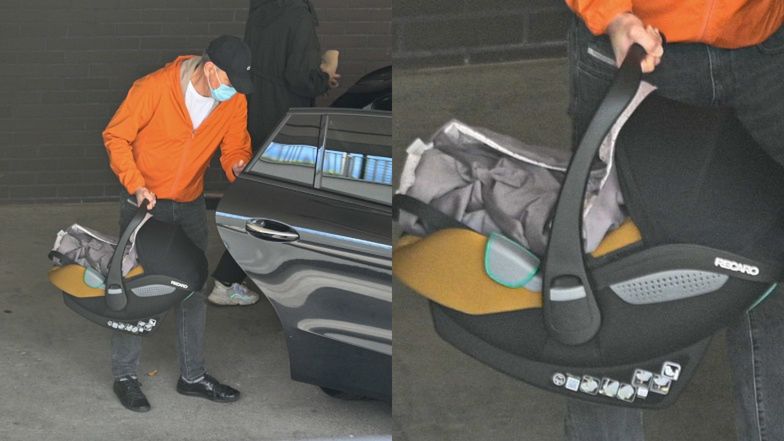 Krzysztof Ibisz odbiera żonę i syna ze szpitala