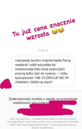 Screen z konta Angeliki Żmijewskiej