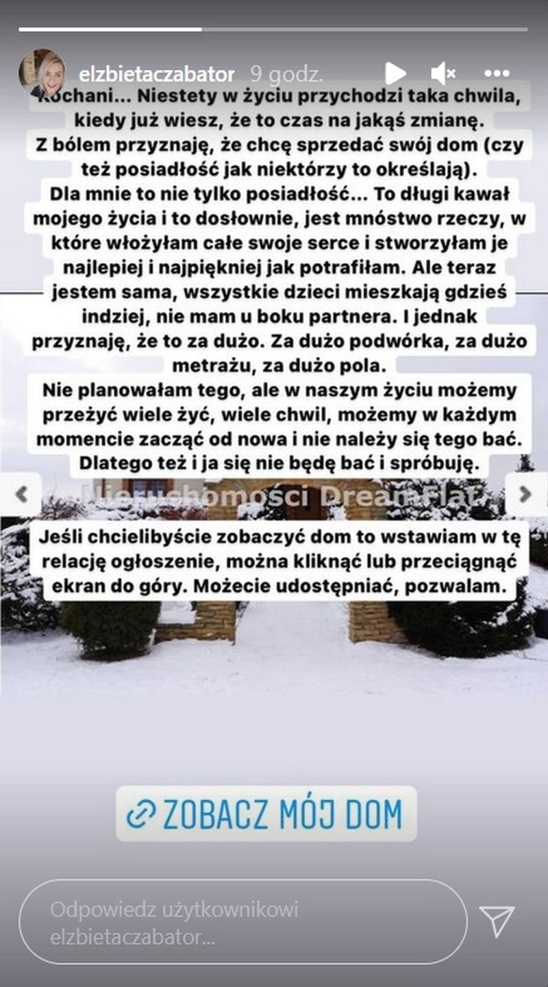 Elżbieta z "Rolnik szuka żony" sprzedaje dom