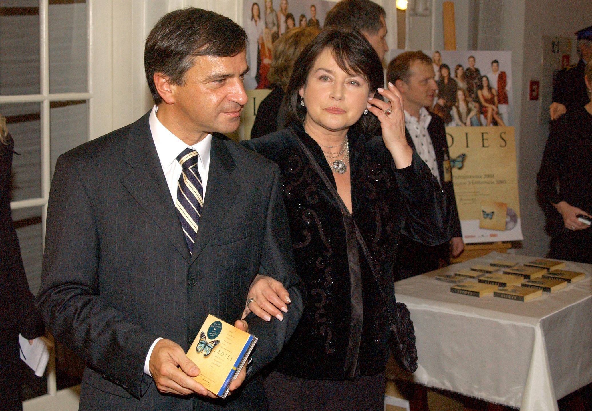Elżbieta Jaworowicz z mężem, 2003 r.