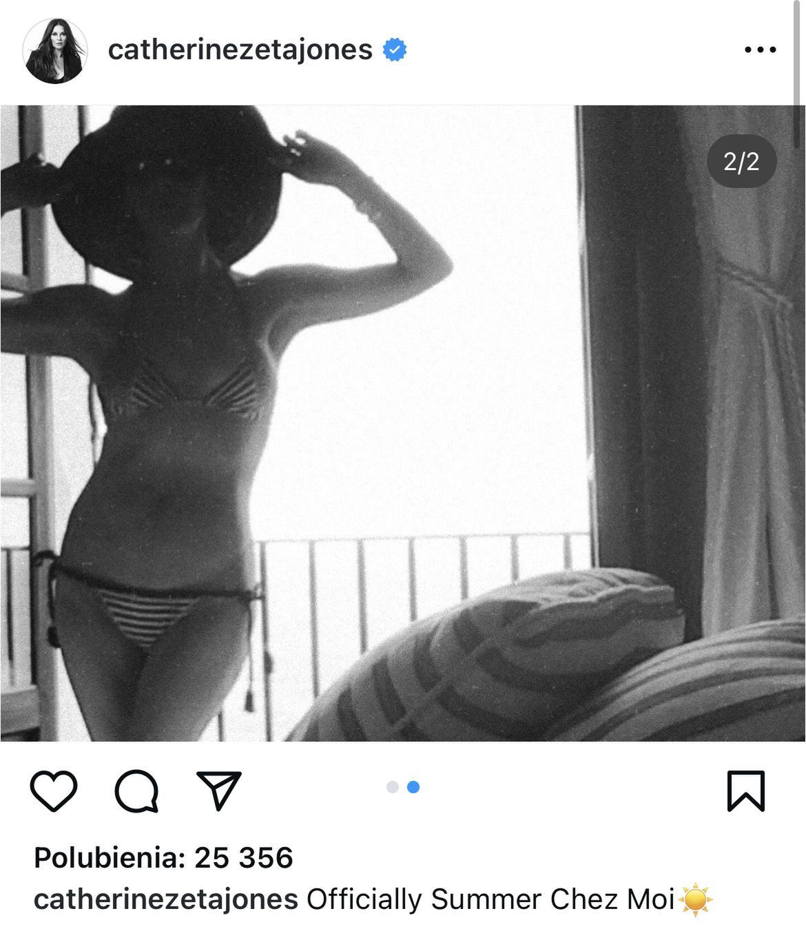 Catherine Zeta-Jones opublikowała zdjęcie w bikini 