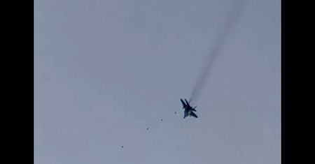 MiG-29 podczas nalotu na Rosjan. Nagranie obejrzysz kilka razy