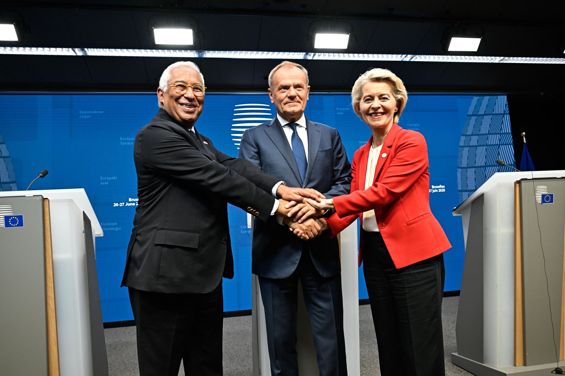 Donald Tusk, Antonio Costa, Ursula von der Leyen