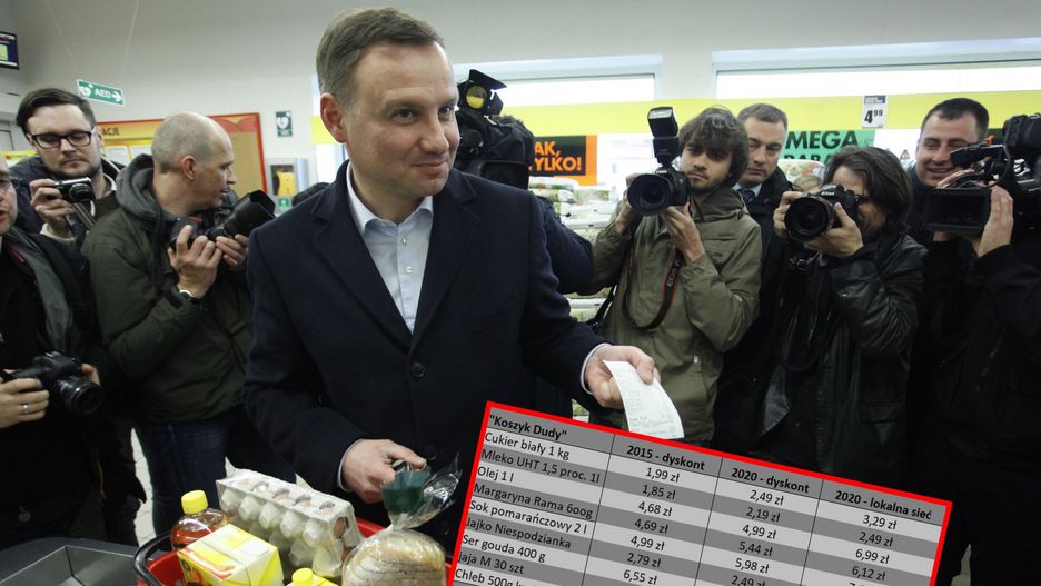 Za zakupy w rodzimej lokalnej sieci zapłacimy więcej niż za zakupy, które Andrzej Duda robił w należącym do portugalskiej sieci dyskoncie.