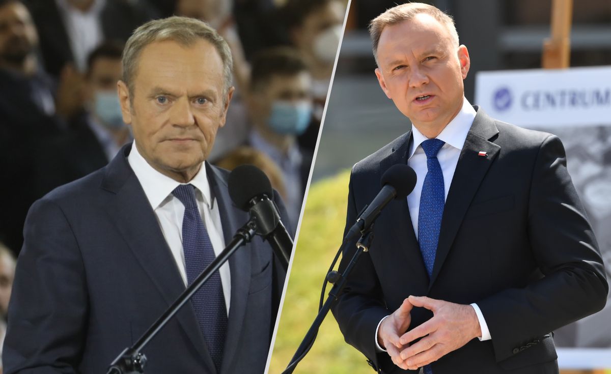 Lider PO Donald Tusk uderza w prezydenta Andrzeja Dudę