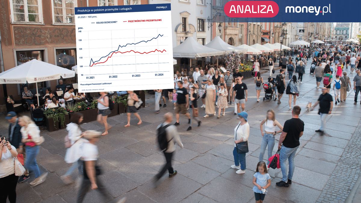 Hotelarstwo i gastronomia to najszybciej rosnąca w ostatnich latach część sektora usług w Polsce. Na zdjęciu pełna restauracji i butikowych hoteli ulica Długi Rynek w Gdańsku.