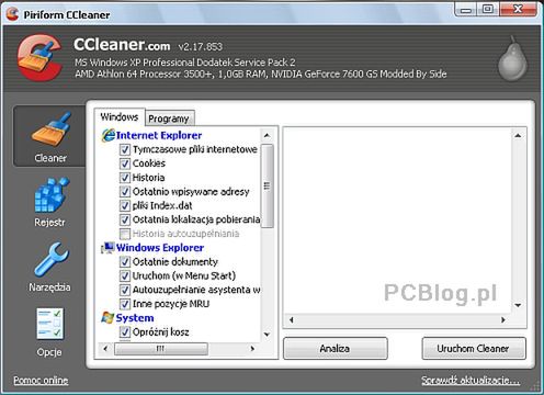 CCleaner posprząta po IE 8 1