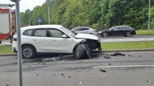 Groźny wypadek w Częstochowie. Aleja Marszałkowska została zablokowana