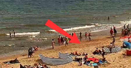 Była 11:11. Ujęcie z Chłapowa. Oto co zrobili plażowicze