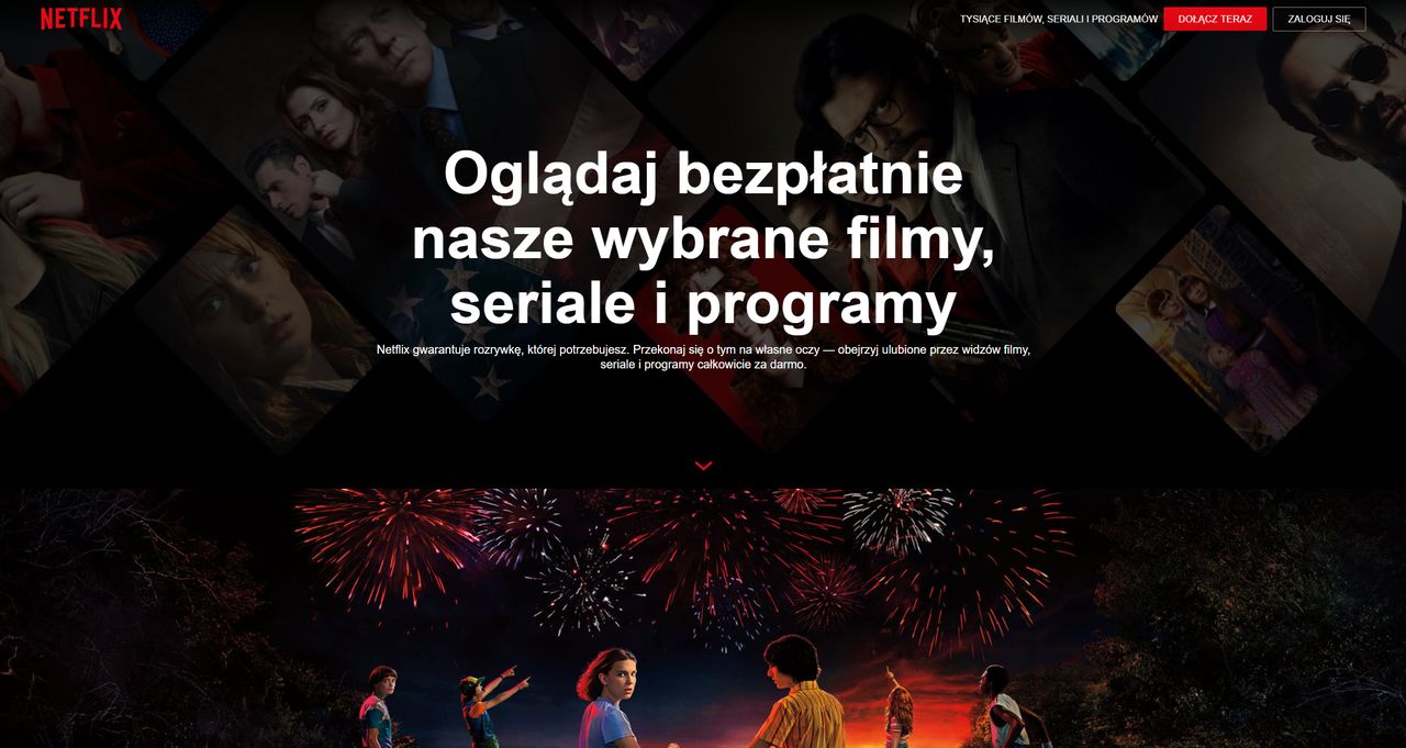 Netflix zachęca do oglądania darmowych filmów i seriali, fot. Oskar Ziomek.