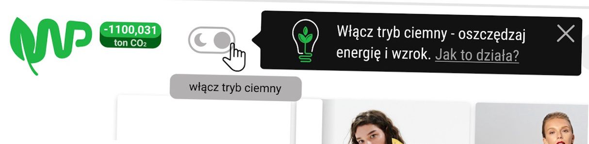 Włącznik trybu ciemnego na WP.pl