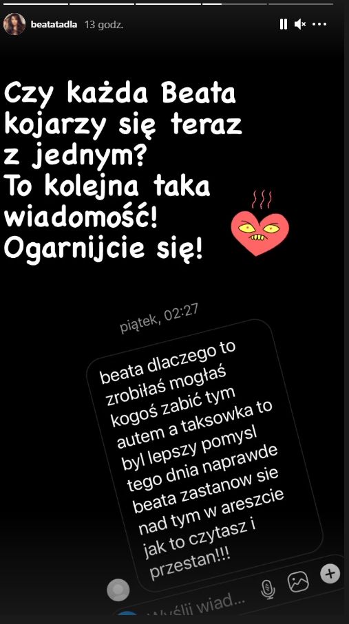 Beata Tadla zareagowała na pomówienia internautów
