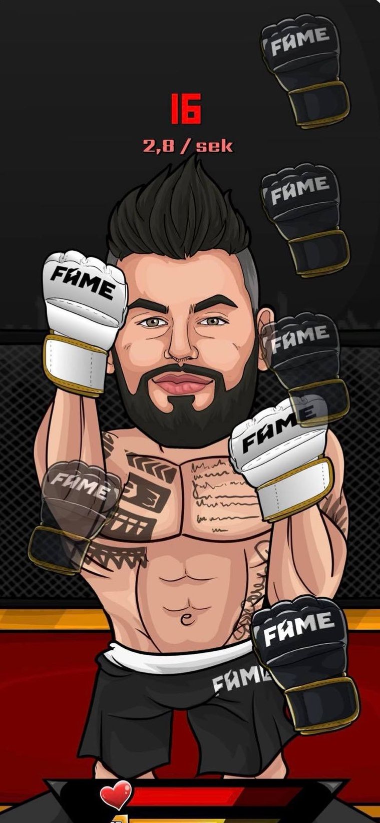 Fame Game to gra Fame MMA na komórki