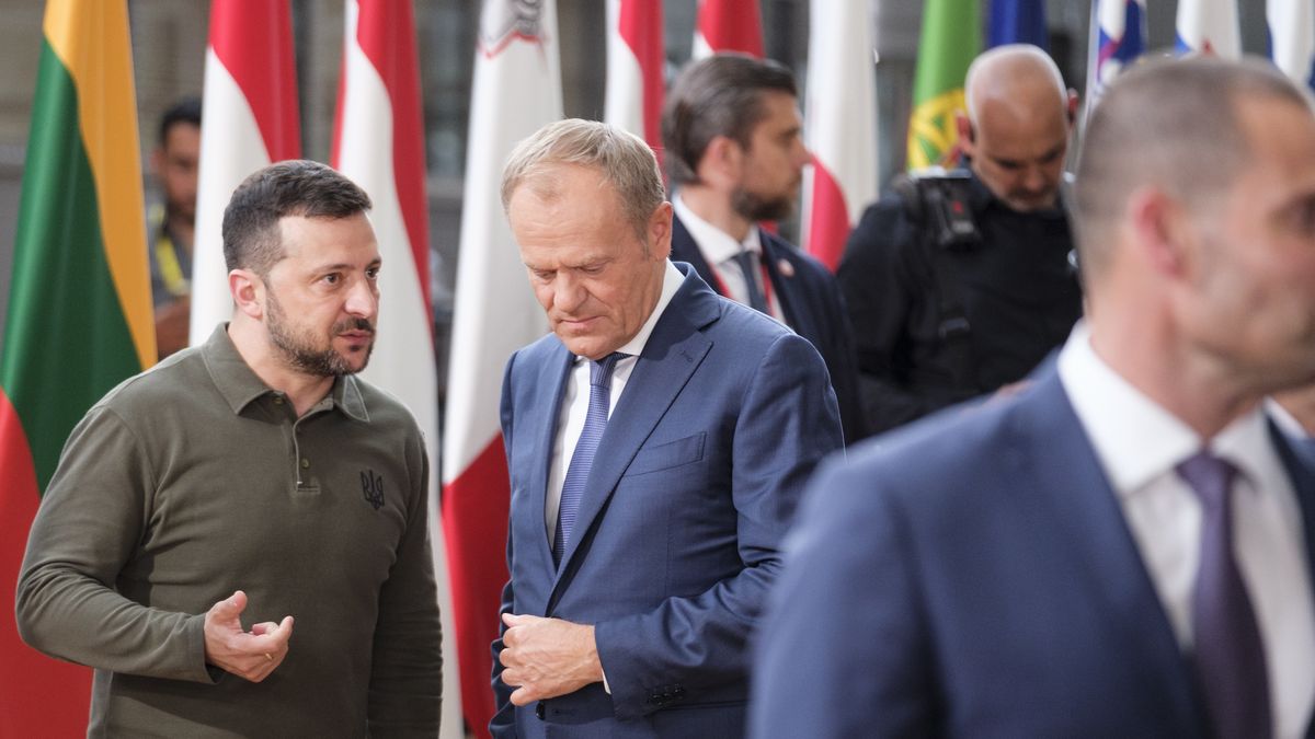 Prezydent Ukrainy Wołodymyr Zełenski i premier Donald Tusk