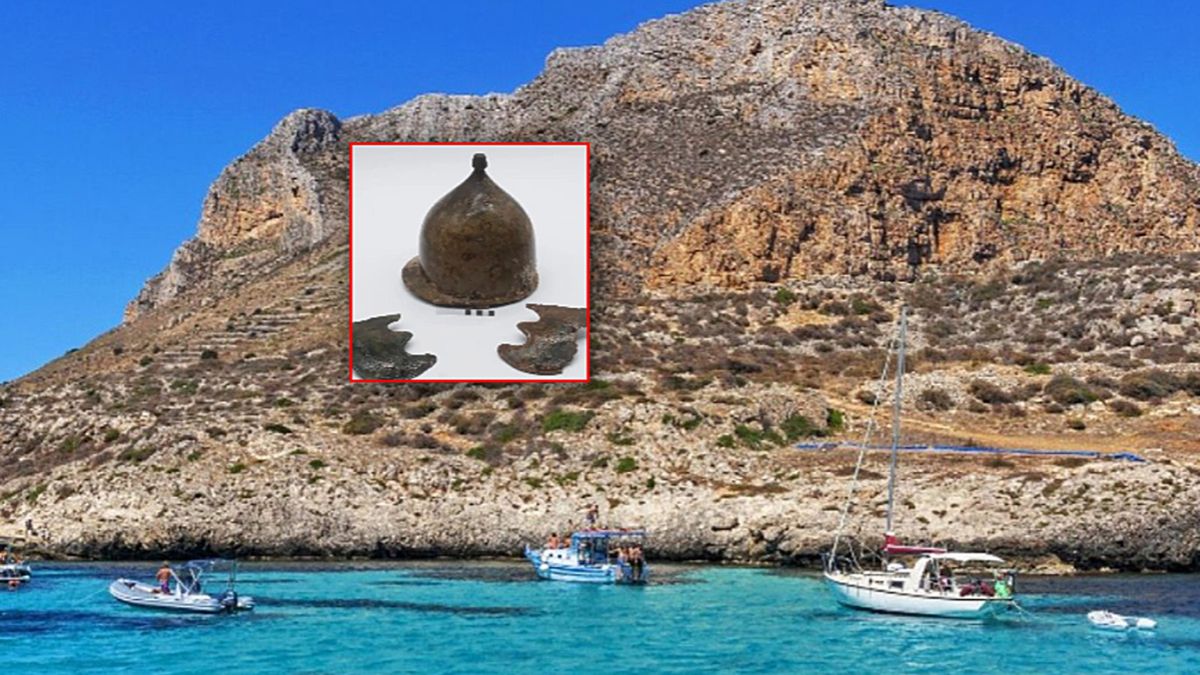 Hełm "Montefortino" został znaleziony na dnie u wybrzeży Sycylii