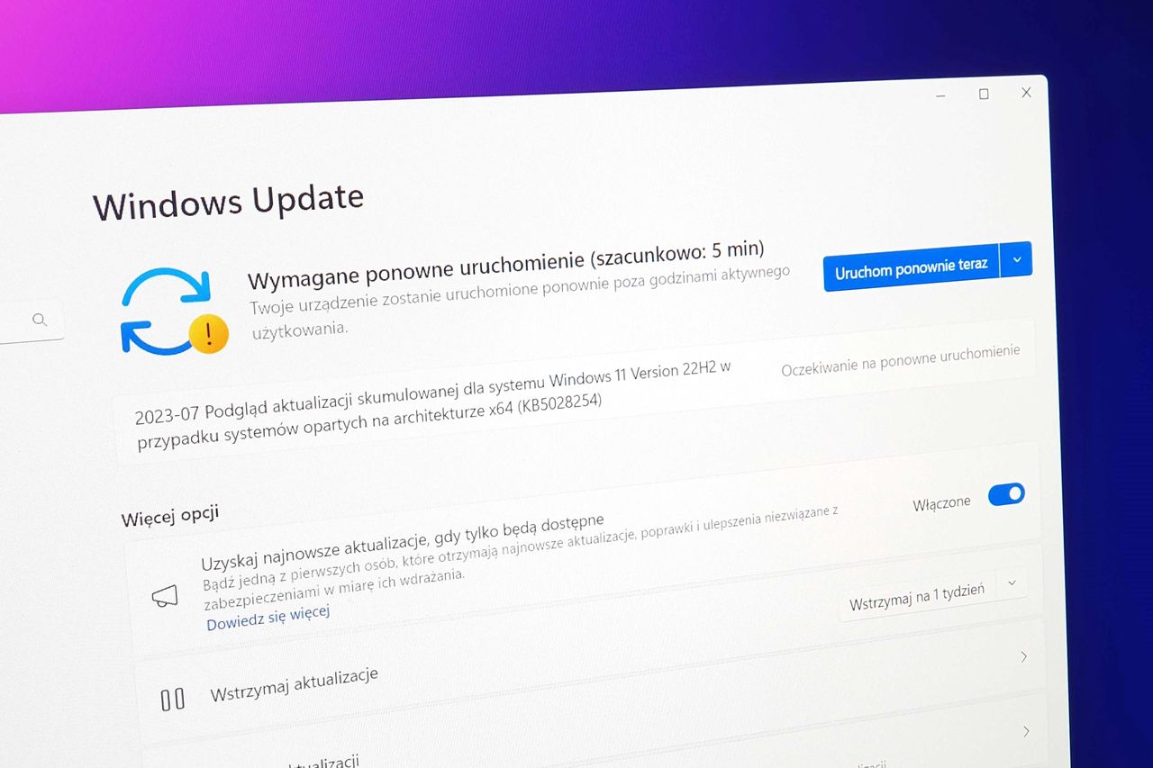 Windows 11: aktualizacja KB5028254 czeka w Windows Update