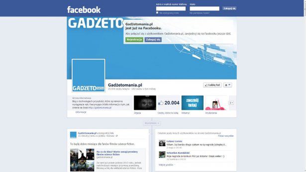 Gadżetomania ma już 20 000 fanów na Facebooku. Dziękujemy! [ankieta] 1