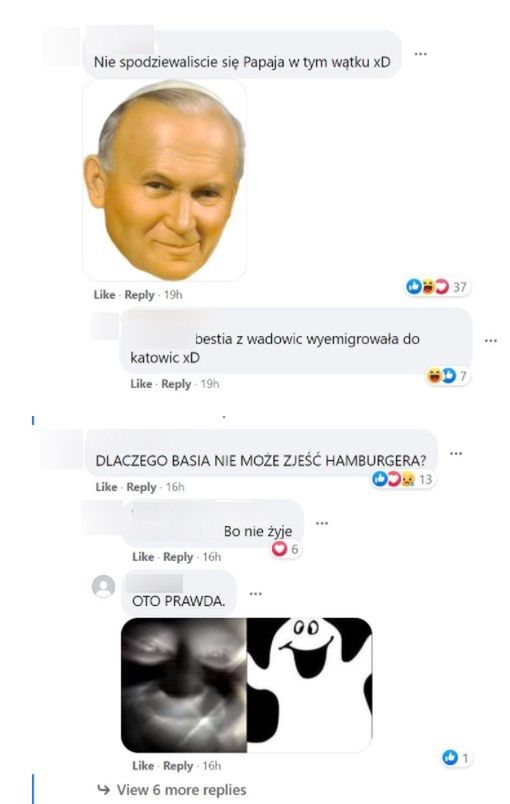 Niektóre komentarze internautów są oburzające