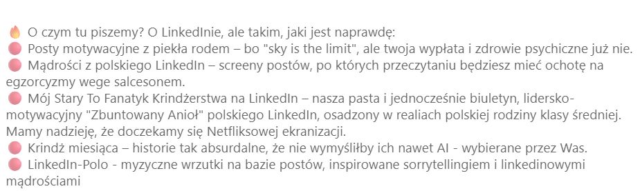 Screen: opis konta KrindżeIn Polska