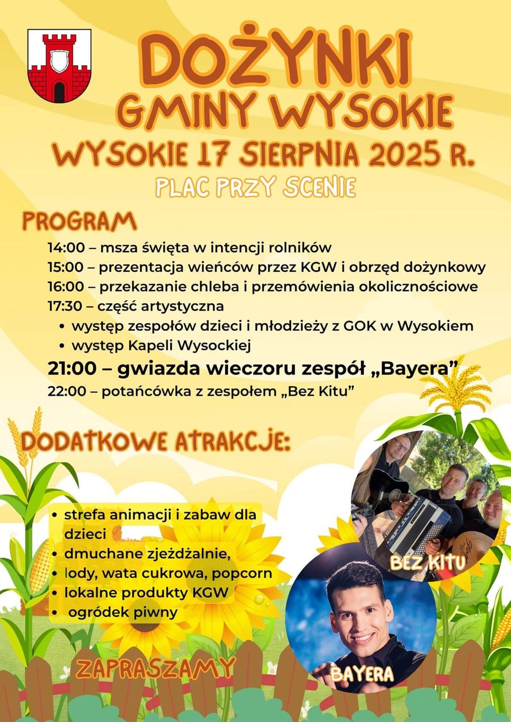 Dożynki Gminy Wysokie 2025 - plakat