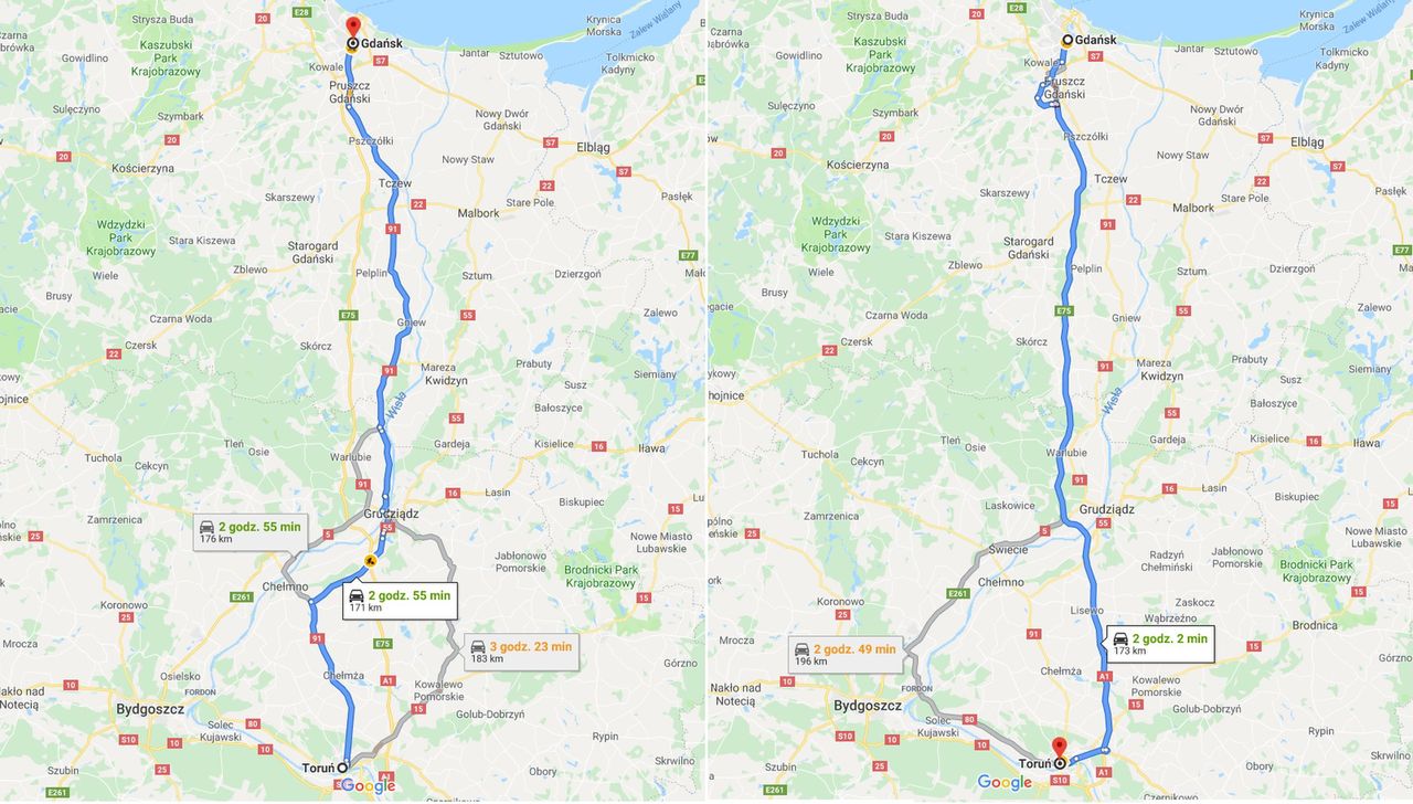 Nad morze autostradą czy zwykłą drogą? Odpowiedź nie jest taka prosta