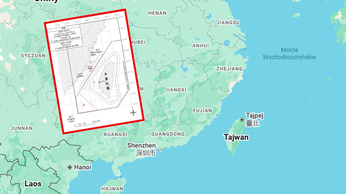 Chińskie jednostki wokół Tajwanu