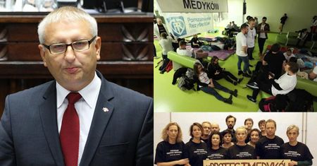 Poseł Pięta pogardliwie o protestujących lekarzach: "Jeżeli UCZCIWIE GŁODUJĄ, to trochę schudną"