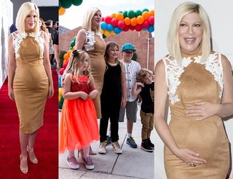 Tori Spelling w piątej ciąży na rodzinnej imprezie (ZDJĘCIA)