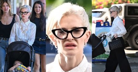 Kelly Osbourne zmierza z synkiem i przyjaciółkami na przyjęcie z okazji 41. urodzin. Wykapana Sharon?