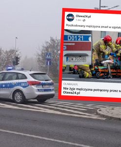 Prowadził rower po pasach. Uderzyła go ciężarówka