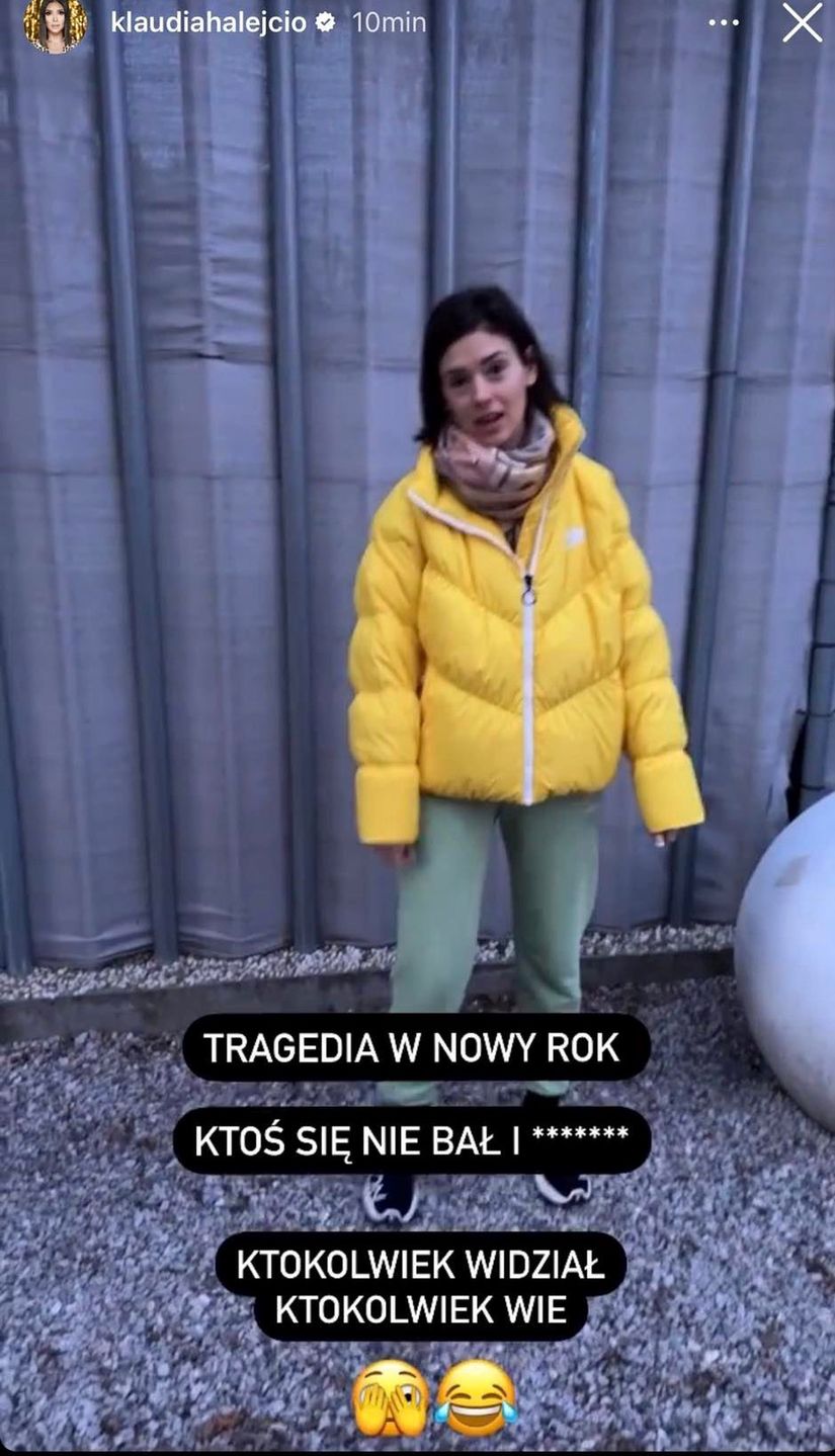 Klaudia Halejcio okradziona w Nowy Rok