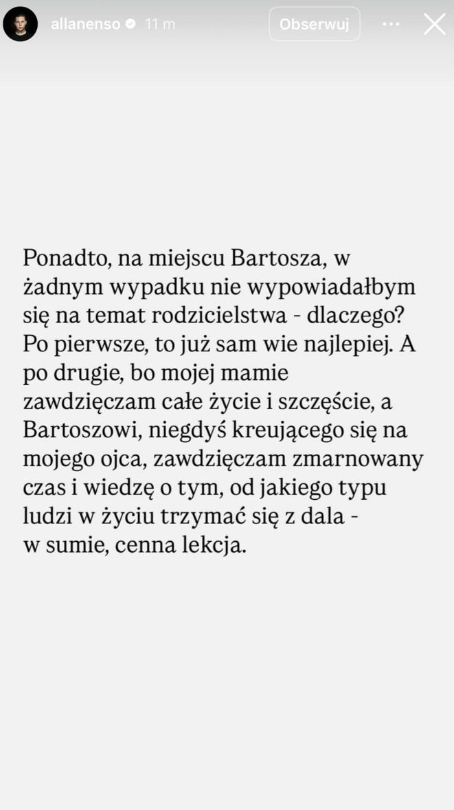 Allan Krupa przerwał milczenie