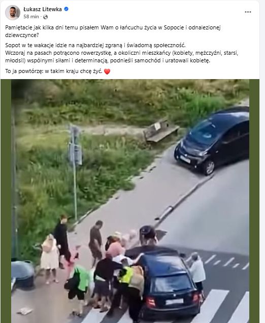 Świadkowie wypadku zareagowali błyskawicznie.