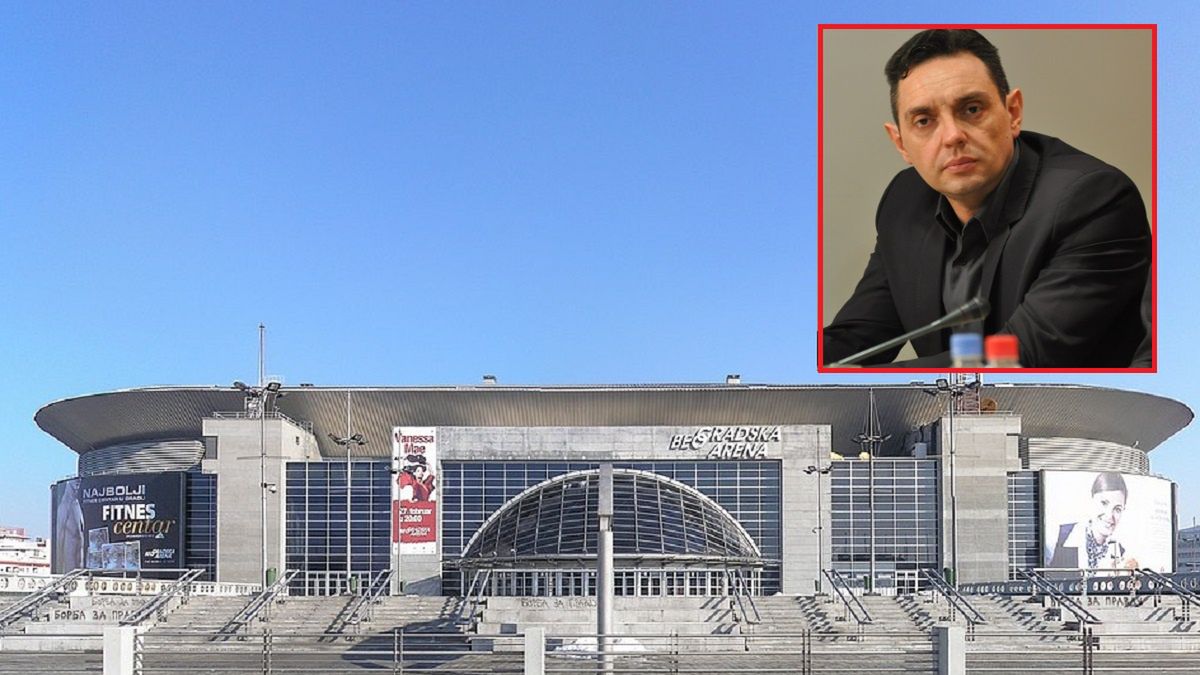 Minister Aleksandar Vulin i Stark Arena w Belgradzie