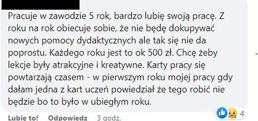 Nauczyciele o swojej pracy