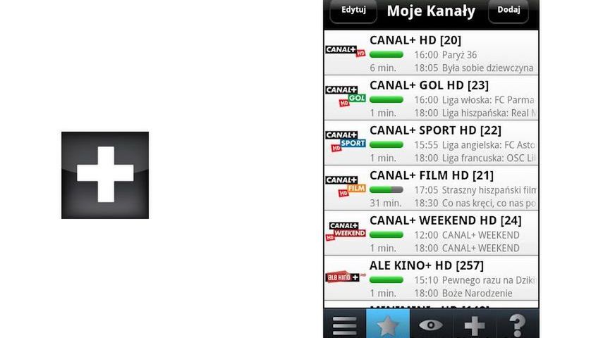 Aplikacja z programem TV Cyfry+ na Androida 1